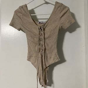 2 Women’s Body Suits, Cheetah Print, Gaze Size S, Tan one SO Size M